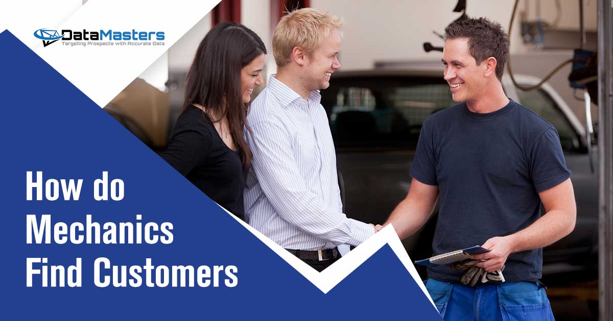 Image of Mechanic with Happy Customer. For mechanics, finding new customers can be a constant challenge. Traditional marketing methods may not yield the desired results, leaving them struggling to grow their customer base and expand their business. Without a steady stream of customers, mechanics may find themselves with empty bays and idle tools. They might wonder how to reach potential customers effectively and stand out from the competition in a crowded market. Datamasters has the solution. Our data-driven approach helps mechanics find customers with ease. We analyze vast amounts of data to identify potential customers who are actively seeking automotive services in their area. With our targeted marketing strategies, you can effortlessly connect with these prospects and convert them into loyal customers for your business. Stop wasting time on outdated marketing techniques that don't deliver results. Let Datamasters empower your business and help you reach more customers than ever before!